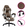 Irodai/gamer szék. barna/fehér. HOSPO Irodai/gamer szék. barna/fehér. HOSPO