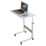 Állítható PC asztal kerekekkel. fehér. JUSTUS