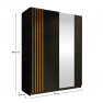 Szekrény. 2D-150. fekete/artisan tolgy. BAJADERO TYP 1