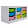Rendszerező tárolódobozokkal. fehér/színes. TRIMAL