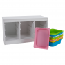 Rendszerező tárolódobozokkal. fehér/színes. TRIMAL