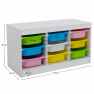 Rendszerező tárolódobozokkal. fehér/színes. TRIMAL