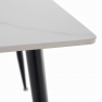 Étkezőasztal. fehér márvány/fekete. 160x80 cm. FLORENC TYP 2
