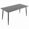 Étkezőasztal. szürke márvány/fekete. 160x80 cm. FLORENC TYP 2