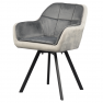 Forgó étkezőszék. szürke Velvet szovet. FLER