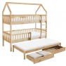 Montessori emeletes ágy pótággyal. természetes. VENITA TYP 1