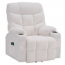 Állítható masszázs fotel. fehér. HUDSON