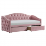 Ágy tárhellyel. 90x200. rózsaszín Velvet szovet. ZASKA
