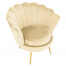 Art-deco stílusú fotel. bézs Velvet szovet/gold arany króm. NOBLEO