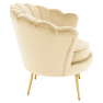Art-deco stílusú fotel. bézs Velvet szovet/gold arany króm. NOBLEO