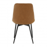 Szék. ekobőr barna camel/fekete. HAZAL