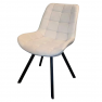 Étkezőszék. bézs Velvet szovet/fekete. SAMIRA