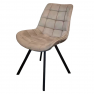 Étkezőszék. szürkésbarna Taupe Velvet szovet/fekete. SAMIRA