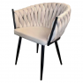 Étkezőszék. világosbézs Velvet szovet/fekete. BLER