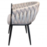 Étkezőszék. világosbézs Velvet szovet/fekete. BLER
