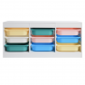 Rendszerező tárolódobozokkal. fehér/színes. TRIMAL NEW
