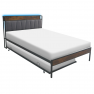 Ágy ágyráccsal és kihúzható pótággyal. 140x200. fekete/szürke. NORDO