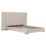 Ágy ágyráccsal és LED világítással. 160x200. bézs Velvet szovet. ALTESA