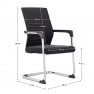 Tárgyalószék. fekete/króm. SALMAN
