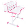 Novekvő íróasztal és szék. rózsaszín/fehér. set ZION
