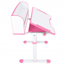 Novekvő íróasztal és szék. rózsaszín/fehér. set ZION