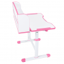 Novekvő íróasztal és szék. rózsaszín/fehér. set ZION