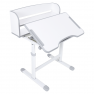 Novekvő íróasztal és szék. szürke/fehér. set ZION