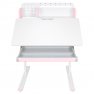 Novekvő íróasztal. rózsaszín/fehér. ADAN
