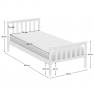 Ágy ágyráccsal. fehér. 90x200. ANATRA