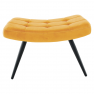 Fotel lábtartóval. sárga Velvet szovet/fekete. HABEN