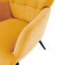 Fotel lábtartóval. sárga Velvet szovet/fekete. HABEN