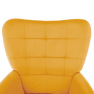 Fotel lábtartóval. sárga Velvet szovet/fekete. HABEN