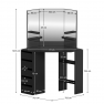 Sarok fésülkodőasztal. fekete. ELIO