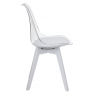 Szék. átlátszó fehér. akril/ekobőr/fehér. BALI 3 NEW