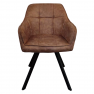 Forgó étkezőszék. sotétbarna szovet csiszolt bőr hatással. SAMANTA