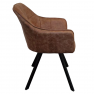 Forgó étkezőszék. sotétbarna szovet csiszolt bőr hatással. SAMANTA