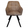 Forgó étkezőszék. szürkésbarna szovet csiszolt bőr hatással. SAMANTA