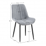 Étkezőszék. világosszürke/fekete. ZAJRA