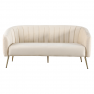 Design 3-as ülés kanapé. bézs Velvet szovet/gold króm-arany. BAGY