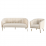 Design 3-as ülés kanapé. bézs Velvet szovet/gold króm-arany. BAGY