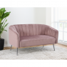 Design kétszemélyes kanapé. rózsaszín Velvet szovet/króm-ezüst. BAGY