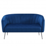 Design kétszemélyes kanapé. sotétkék Velvet szovet/króm-ezüst. BAGY