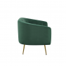 Design kétszemélyes kanapé. sotétzold Velvet szovet/gold króm-arany. BAGY