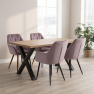 Design fotel. rózsaszín Velvet szovet. VERIO NEW