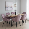 Design fotel. rózsaszín Velvet szovet. VERIO NEW
