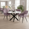 Design fotel. rózsaszín Velvet szovet. VERIO NEW