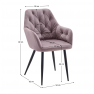Design fotel. rózsaszín Velvet szovet. VERIO NEW