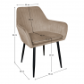 Dizájnos fotel. szürkésbarna Taupe Velvet anyag. ZIRKON NEW