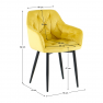 Dizájnos fotel. sárga Velvet szovet. FEDRIS 2 NEW