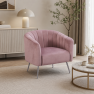Design fotel. rózsaszín Velvet szovet/króm-ezüst. BAGY Design fotel. rózsaszín Velvet szovet/króm-ezüst. BAGY